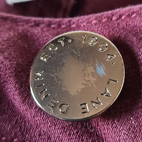 LANE BRYANT - MAROON-DENIM SKINNY JEANS-HIGH RISE- ULTIMATE STRETCH- SIZE 22 - Picture 6 of 14